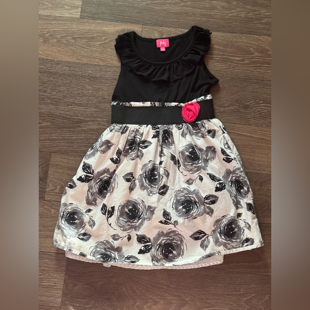 Pinky Black and White Girl’s Dress Size 7